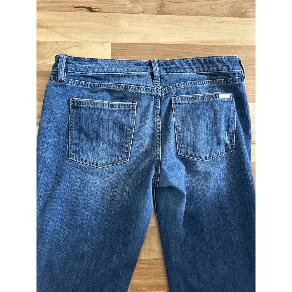 White House Black Market Girlfriend Size 8 L Distressed - Picture 5 of 5